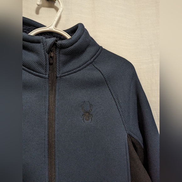 New Spyder men's S knit jacket with plush Sherpa lining - Picture 4 of 8